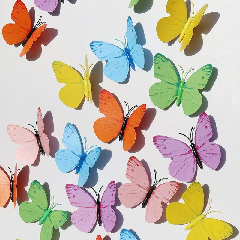 3d立体仿真蝴蝶墙贴装饰创意家居客厅背景婚庆贴画PVC彩色蝴蝶,淘宝优惠券,粉丝福利购,淘宝优惠卷