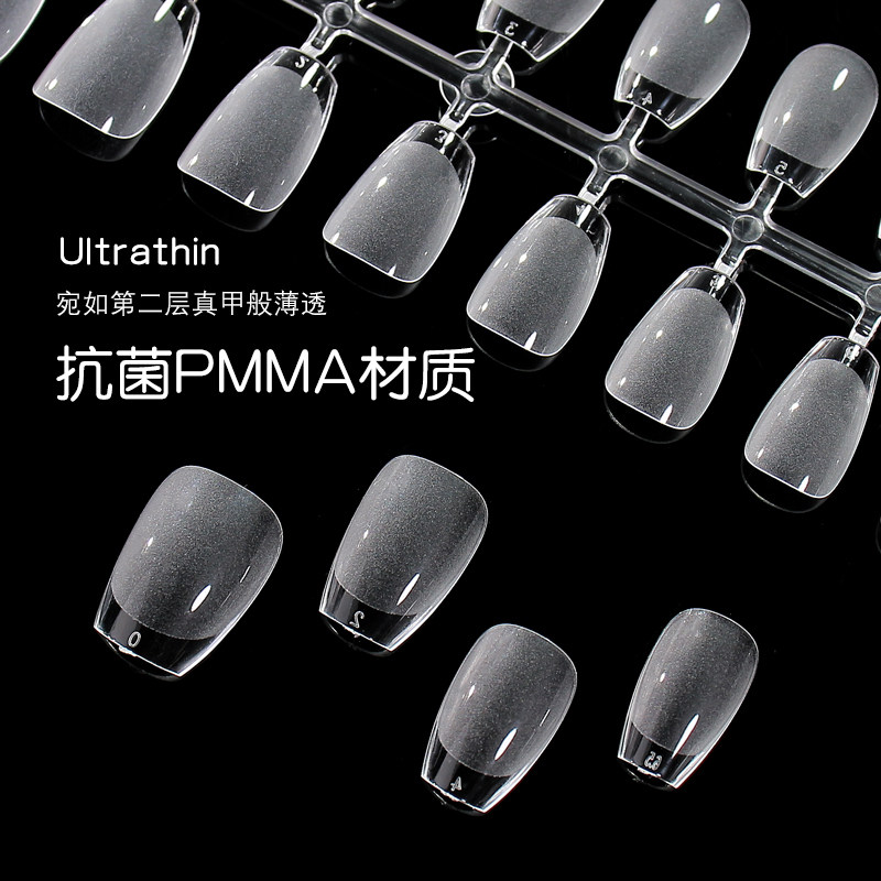 短款美甲甲片超薄无痕免打磨全半贴透明梯形假指甲贴片美甲店专用,淘宝优惠券,粉丝福利购,淘宝优惠卷