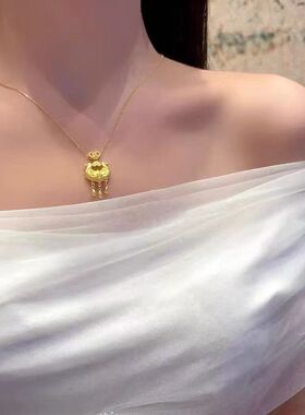 金店同款沙金牵囍系列百合花如意