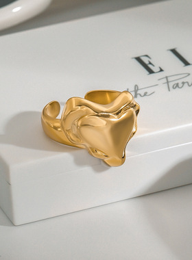 欧美不锈钢爱心戒指女小众设计感指环钛钢手饰品ring跨境