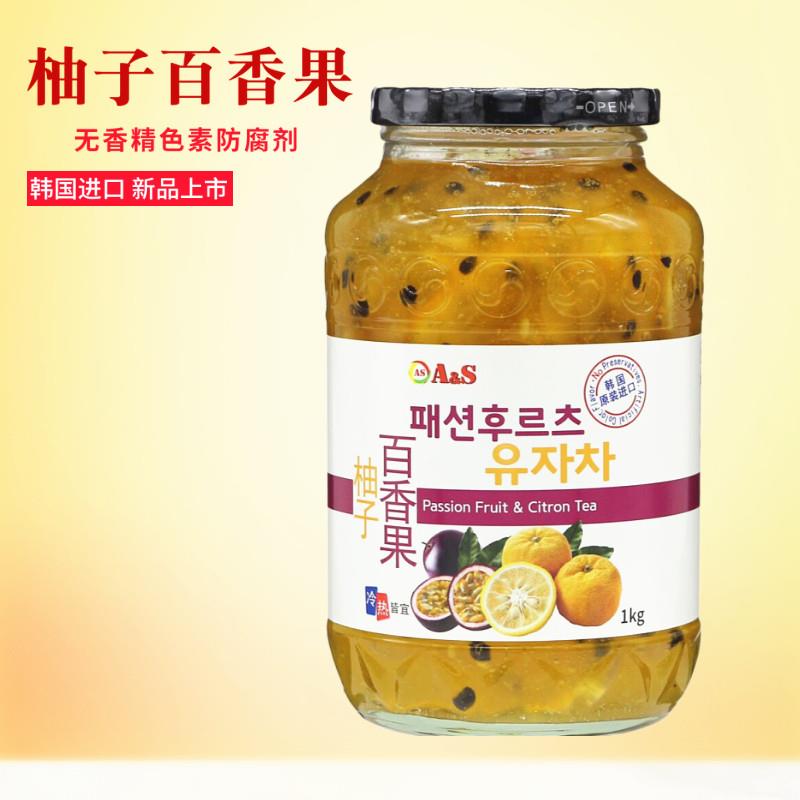 临期特卖特价韩国AS奥尚蜂蜜柚子百香果茶1000g柠檬茶果酱果味茶 - 图0