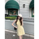 Le 19 RomanLand small fragrant tassel slim-fitting long skirt A-hem waist sleeveless wool dress