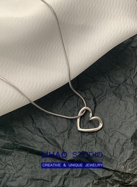 钛钢简约不掉色爱心小众项链女