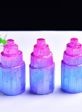 天然石膏摆件水晶塔电镀创意礼品