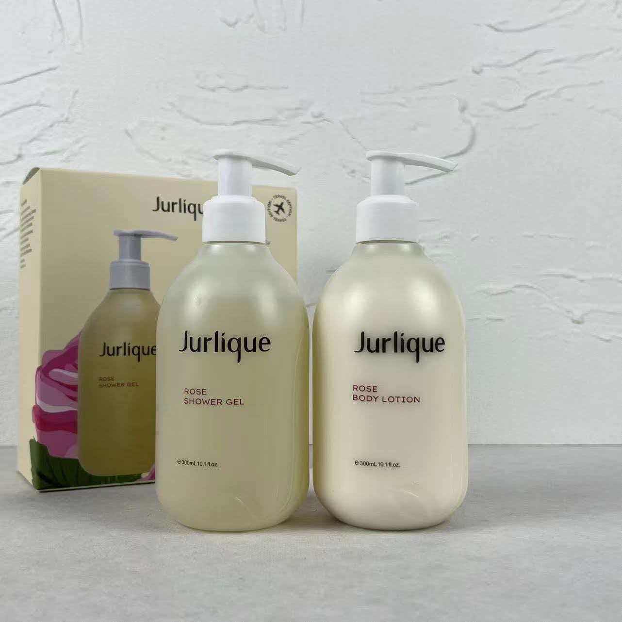 Jurlique茱莉蔻玫瑰柔肤身体护理套装盒沐浴露300ml+身体乳300ml,淘宝优惠券,粉丝福利购,淘宝优惠卷