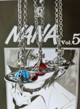 【orb大号毛衣链】20mm直径立体飞碟玻璃球项链百搭高级复古朋克