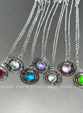 西太后土星毛衣链立体微镶锆石