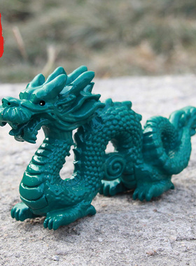 老神仙桃木青龙摆件客厅床头柜