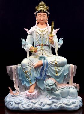 新款华严三圣佛像供奉摆件