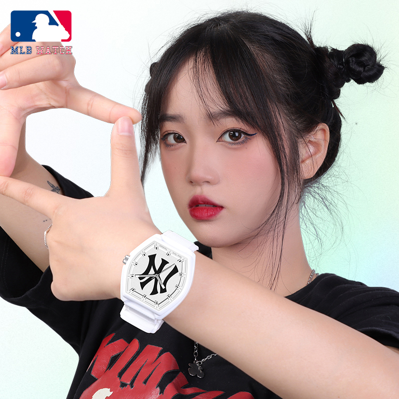 MLB美职棒手表大表盘手表男运动潮流学生女情侣款夜光防水石英表