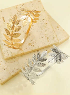 欧美新娘树叶希腊巴洛克风手镯