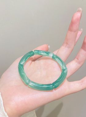 创意春夏清新晕染色亚克力手镯