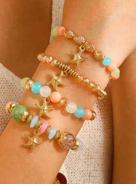 禅意清雅冰透葡萄绿清新糖果手链