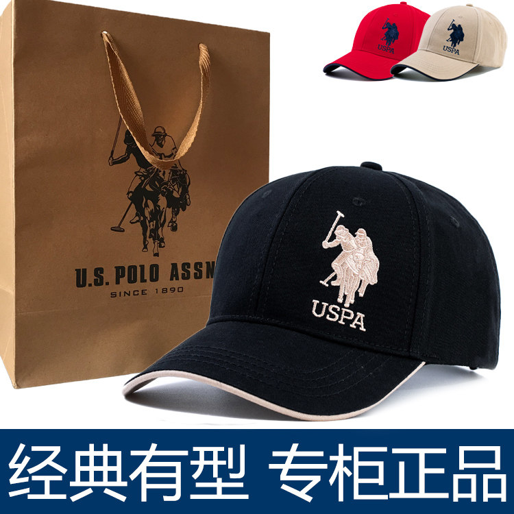 U.S.POLO春秋棒球帽男女户外韩版休闲大号帽子四季硬顶鸭舌帽ins - 图0