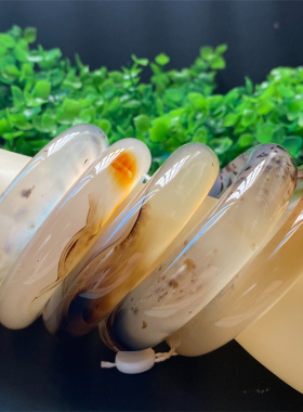马达加斯加高冰飘花海洋玉髓手镯