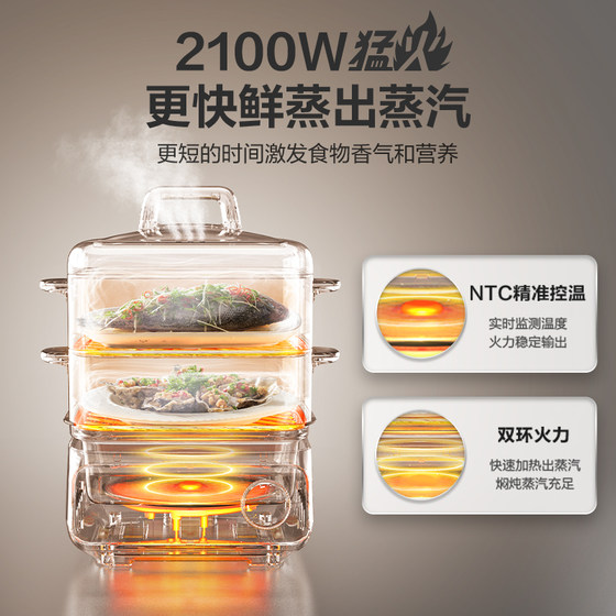 Supor fierce fire removable and washable electric steamer