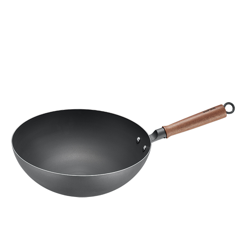 苏泊尔官方旗舰店苏泊尔炒锅芯铁家用老式铁锅无涂层炒菜锅铸铁锅煤气灶专用锅不锈0