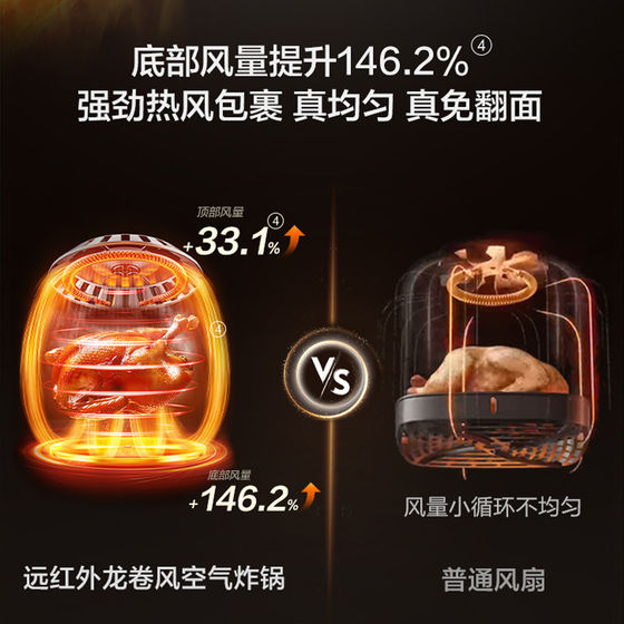 Supor air fryer KD63Y92 household large capacity tornado far infrared visible multifunctional electric fryer