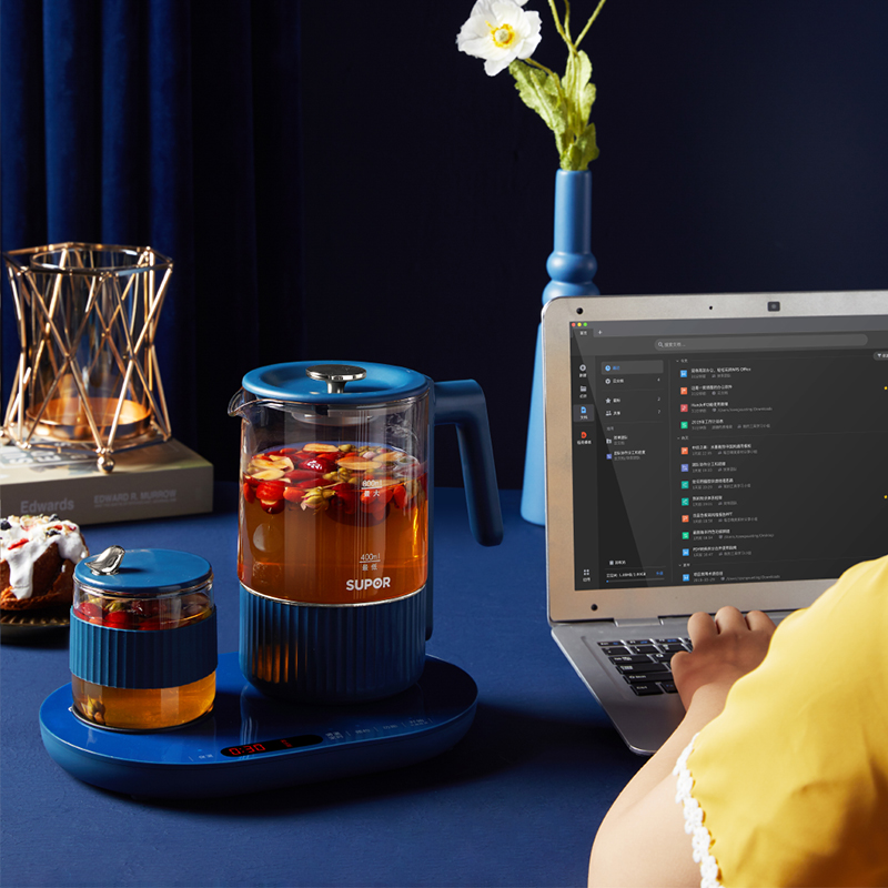 苏泊尔官方旗舰店苏泊尔养生壶家用多功能全自动小型玻璃煮茶器办公室组合式花茶壶2