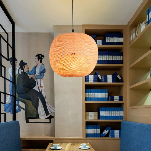 Люстра для загородного дома подходит для лестницы, бамбуковый светильник для гостиной для беседки, китайский стиль, для салонов красоты