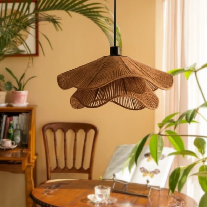 日式麻绳餐厅吊灯侘寂风创意卧室民宿书房编织灯具禅意茶室绳编灯,淘宝优惠券,粉丝福利购,淘宝优惠卷