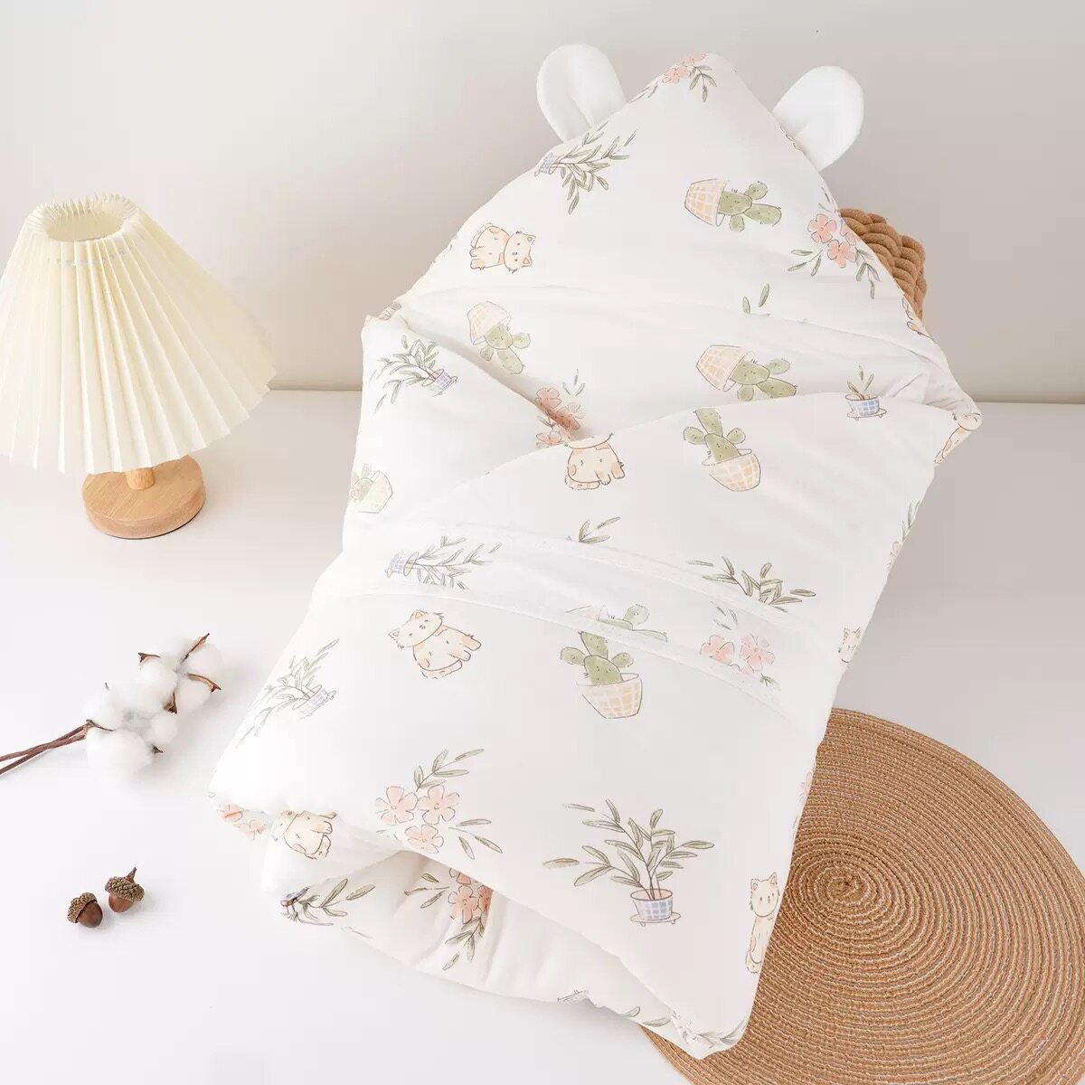 【婴儿秋冬外出包被】秋冬新生儿抱被加厚棉花小被子纯棉a类柔软