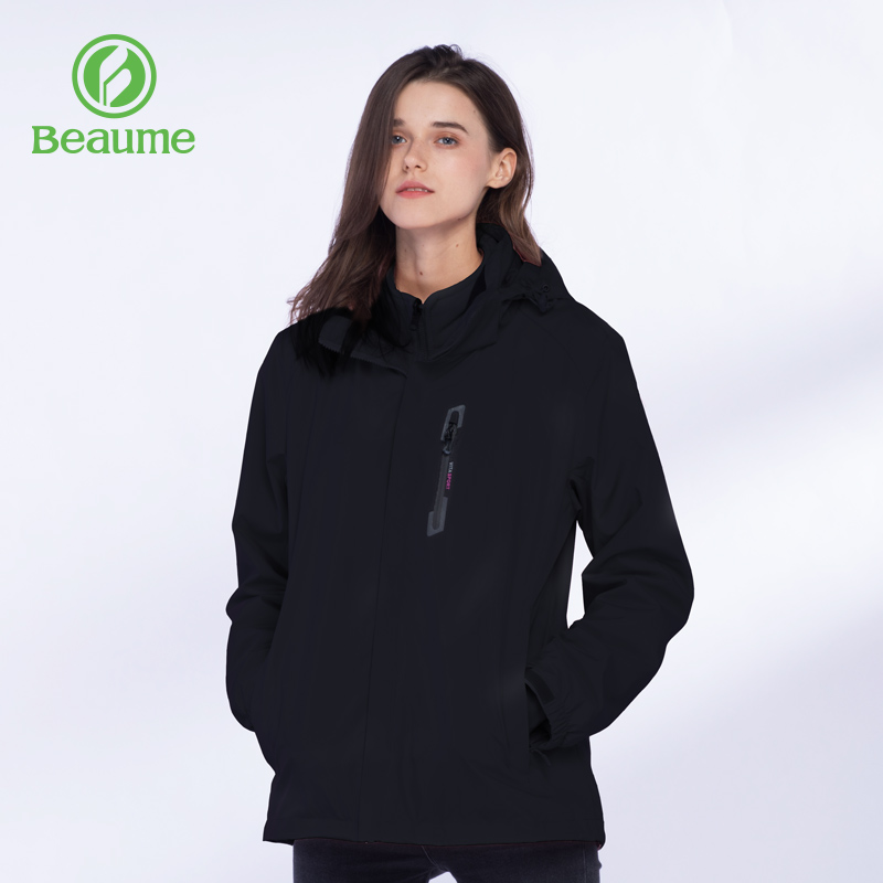 Beaume北客三合一冲锋衣女可拆卸两件套保暖登山服外套男FAB94052-图0