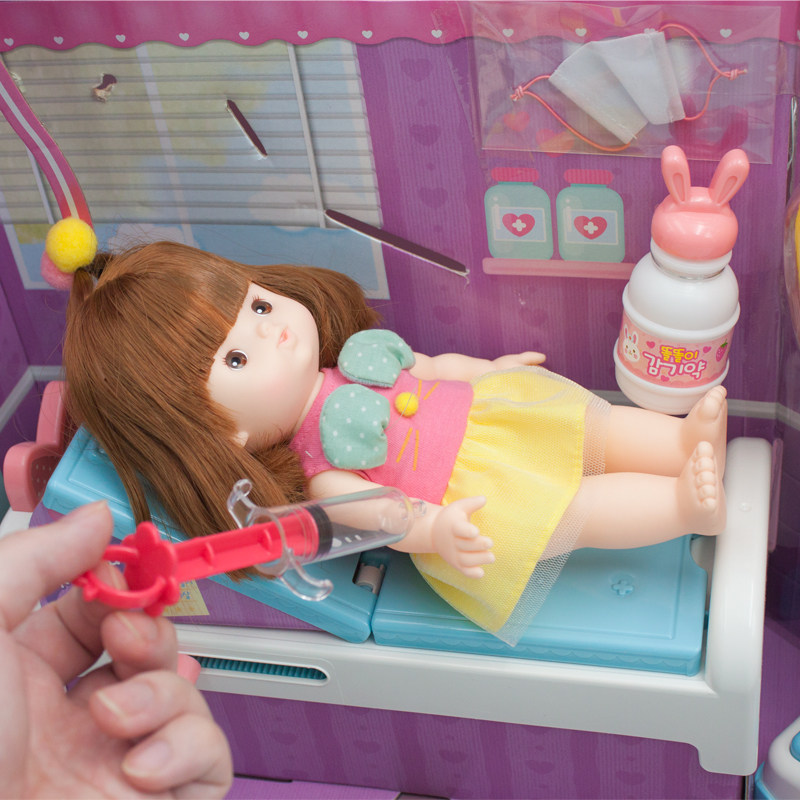 mimiworld过家家会说话的仿真洋娃娃床婴儿喂奶儿童女孩医生玩具