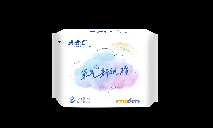 ABC卫生巾新肌棉5包40片超薄棉柔日用240mm姨妈巾新品上市 - 图0