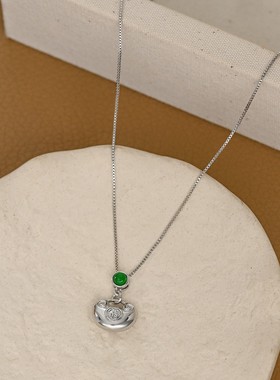 中式复古风精致福袋项链新款小众轻奢时尚气质女锁骨链装饰品礼物