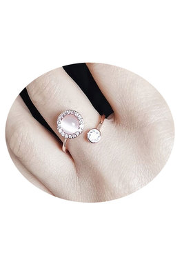 威妮华百搭中指食指女开口戒指