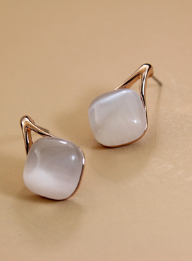 新款日韩几何绿色项链吊坠耳环