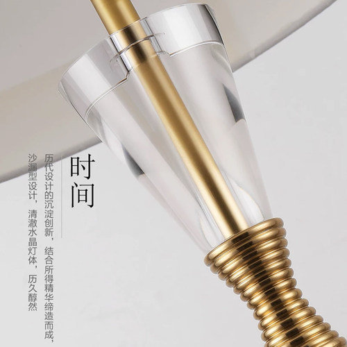 轻奢高端水晶台灯卧室床头灯现代简约客厅书房高级感装饰全铜台灯 - 图3
