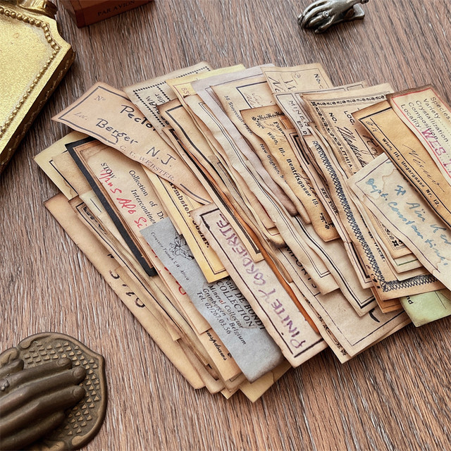 Shize makes handbook paper decorative collage product labels