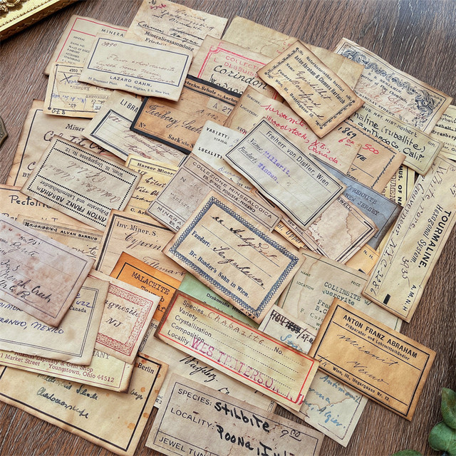 Shize makes handbook paper decorative collage product labels