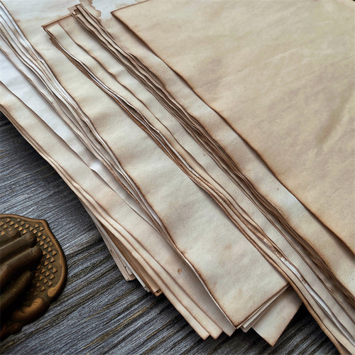 咖啡染纸Junk Journal 复古空白做旧手工纸 手帐打底装饰拼贴素材 - 图2