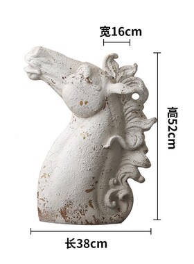 欧式复古壁炉艺术摆件罗马柱落地装饰品拍摄道具石膏柱雕塑大柱子