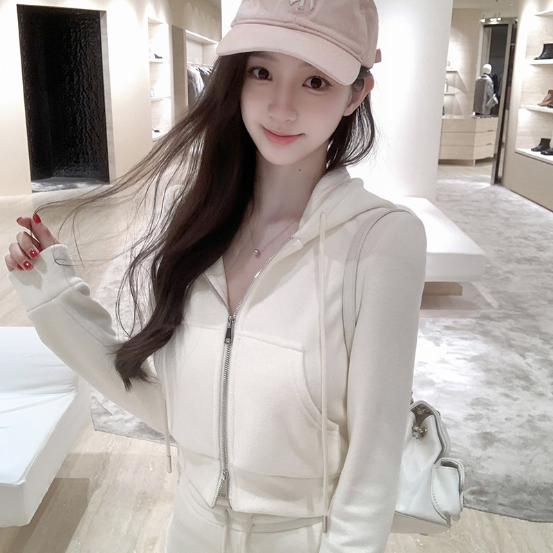 若语定制 韩女套装高克重连帽喇叭裤套装时尚显瘦连帽衫两件套,淘宝优惠券,粉丝福利购,淘宝优惠卷