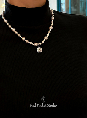 法式复古浪漫轻奢施家珍珠项链