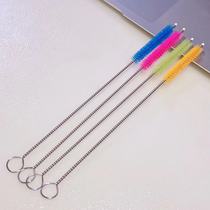 Applicable Starbucks straw brushes lengthened coarse brushes Long stainless steel Colour lengthened and coarse Multi-functional cleaning accessories
