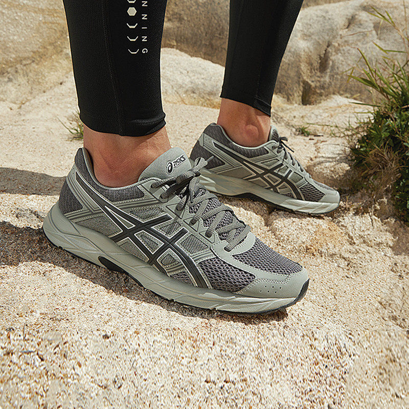 asics男gel-contend 4透气跑鞋 伟伦运动户外跑步鞋