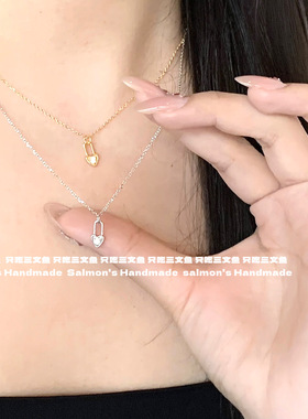 超乖mini爱心锁通体纯银锁骨链