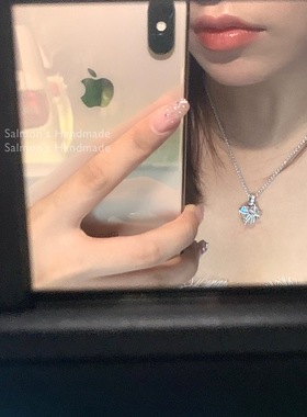 只吃三文鱼轻奢原创礼物盒锁骨链