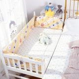 Кроватка, хлопковые бортики, хлопковое дышащее ограждение для новорожденных, детская лента для приставной кровати, защита от столкновений