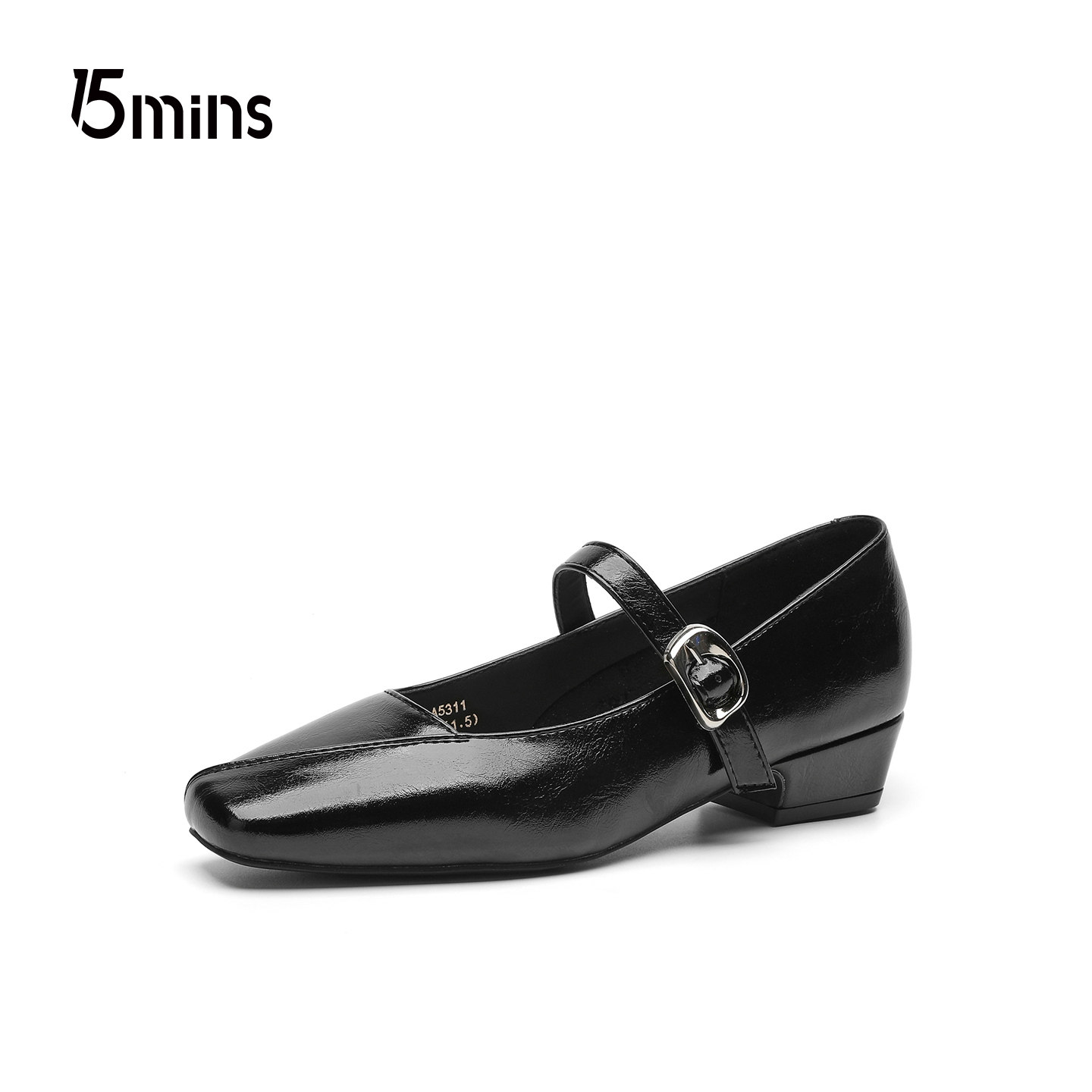 15MINS方头黑色玛丽珍鞋女2026春季新款一字扣复古风通勤浅口单鞋,淘宝优惠券,粉丝福利购,淘宝优惠卷