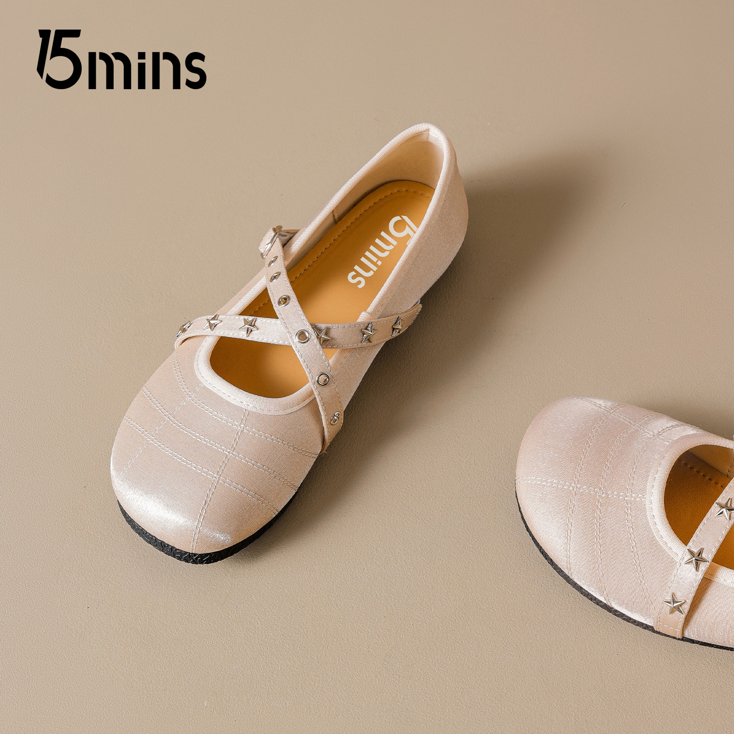 15mins粉色玛丽珍鞋女2026新款春季绝美芭蕾单鞋平底通勤小皮鞋子,淘宝优惠券,粉丝福利购,淘宝优惠卷