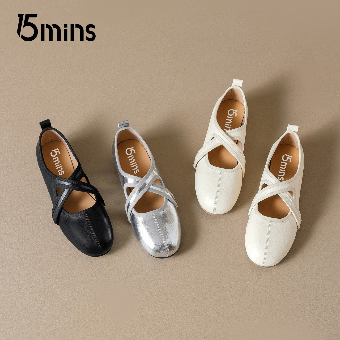 15mins黑色交叉带玛丽珍鞋女2026新款春夏复古法式芭蕾鞋平底单鞋,淘宝优惠券,粉丝福利购,淘宝优惠卷