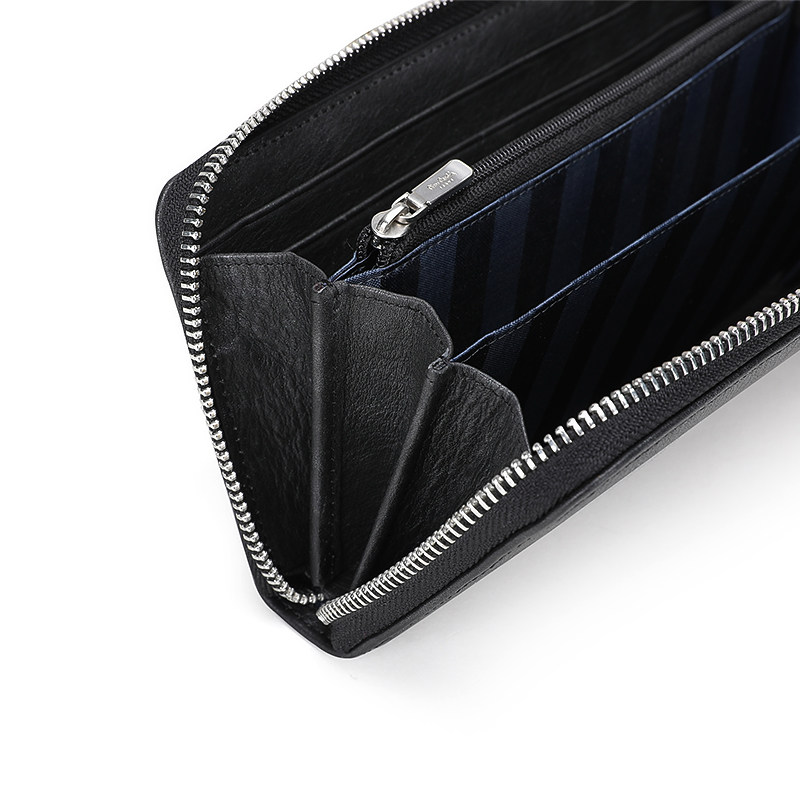 皮尔卡丹真皮商务休闲长款拉链钱包 皮尔卡丹箱包男士包袋