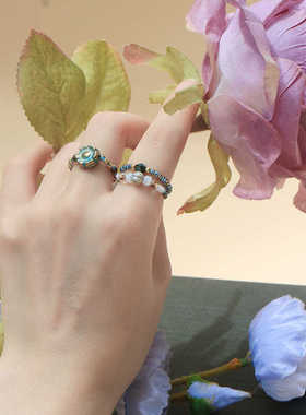 myzoo串珠手工戒指原创