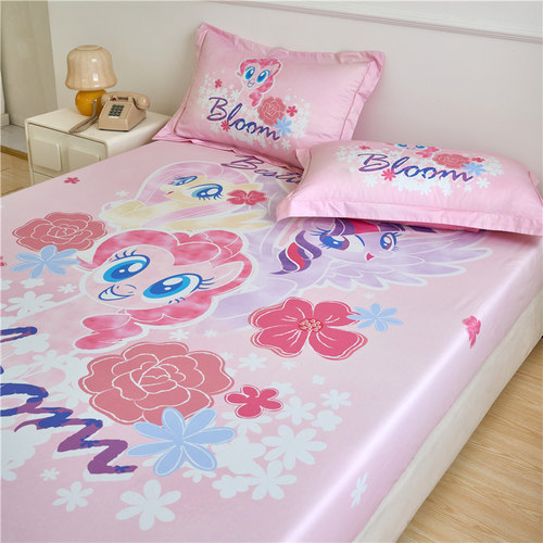 小马宝莉全棉床笠单件床罩男孩卡通防滑床垫套宿舍儿童纯棉罩子 - 图0